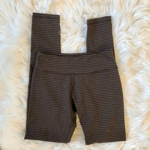 Kyodan Brown Heathered Stripe Full Length Leggings XS Athletic - Picture 5 of 6